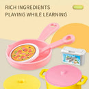 Mini Kitchen Counter Play Set DIY Simulated Cooking Food Tableware Play House Role Play Pretend Game Toy Gift Kid Boy Children